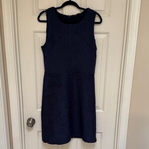 Daisy Fuentes Navy Textured Dress